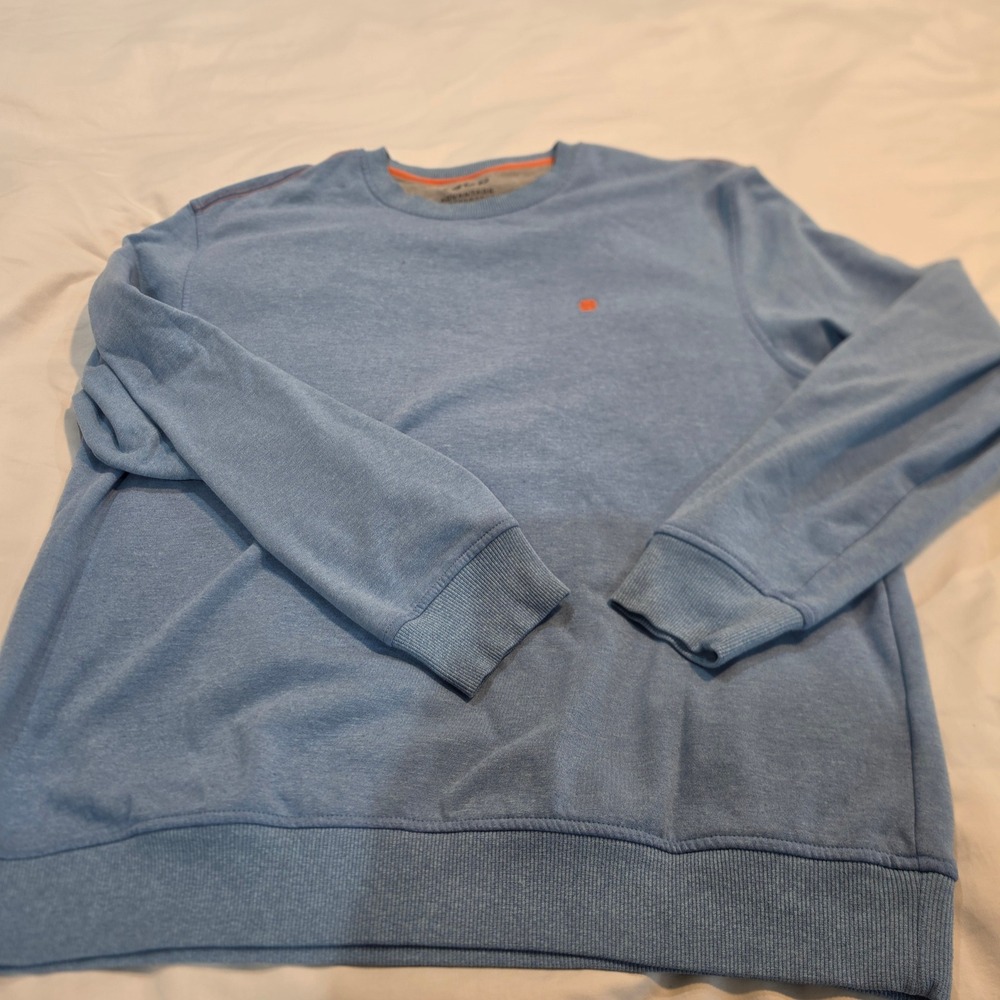 IZOD Sweatshirt Mens Large Blue Excellent Advantage Performance Stretch 45FK227